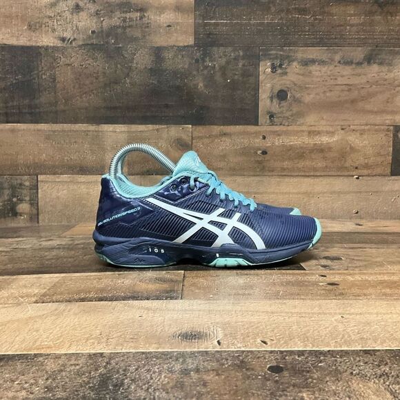 ASICS Women’s Size 6 Tennis Shoes Indigo Blue Solution Speed 3 Athletic Sneakers - Picture 1 of 6